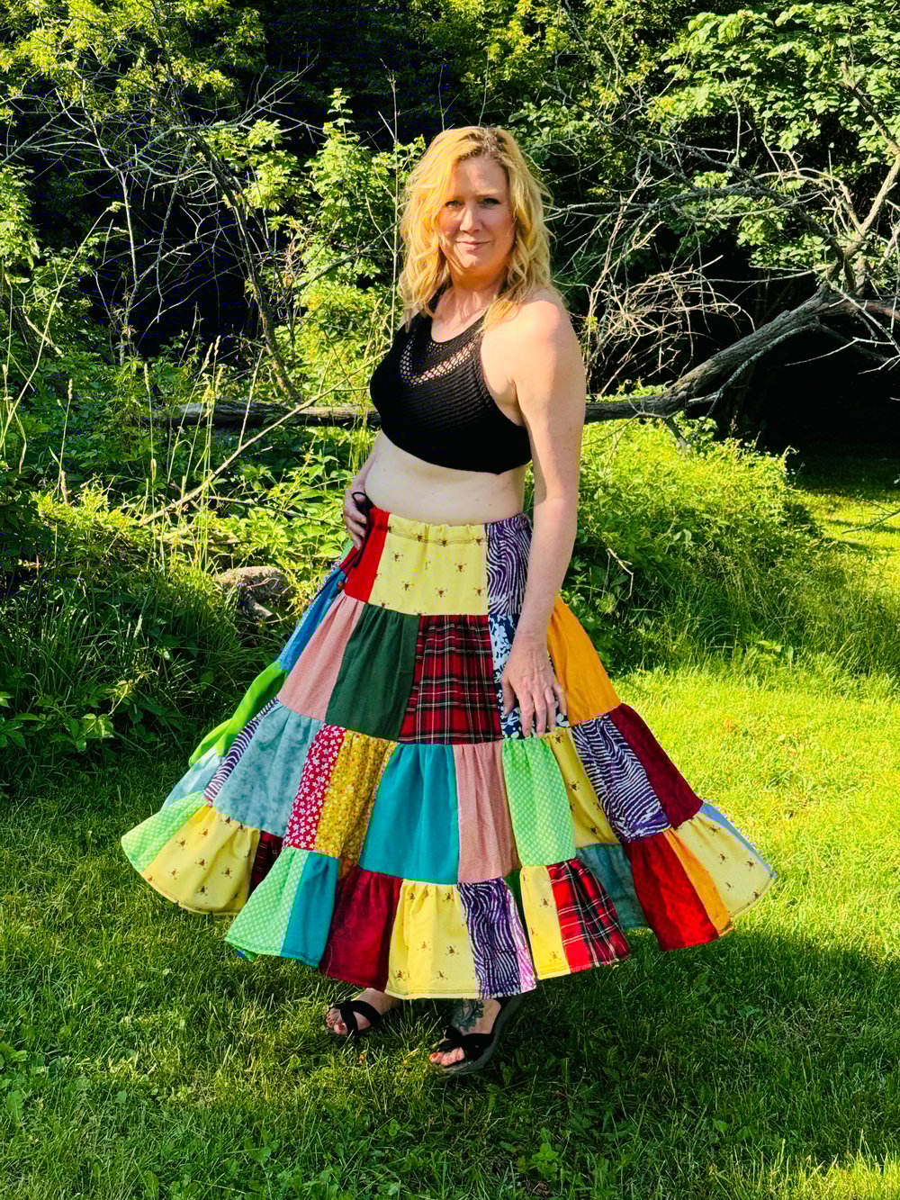 Image of THE DAISY JANE PATCHWORK SKIRT 1/1 ☀️❤️🍃