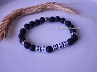 Image 4 of #1 Dad  Bracelet/Gemstone Stretch Bracelet