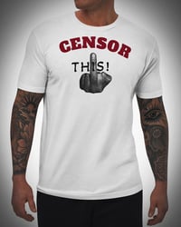 Image 1 of Men's Fitted Censor White T-shirt