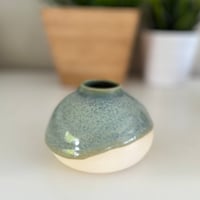 Image 1 of Blue Green Orb Vase
