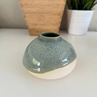 Image 2 of Blue Green Orb Vase