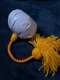 Image 1 of White Upoko Traditional Poi 