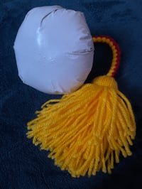 Image 3 of White Upoko Traditional Poi 