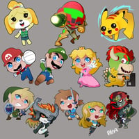 Image 1 of STICKERS- NINTENDO CHARACTERS