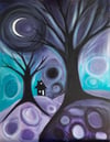Waiting for the night. Original canvas painting