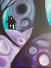 Waiting for the night. Original canvas painting