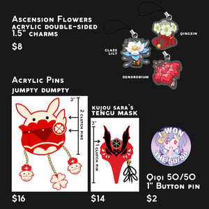 Genshin Impact Stickers, Charms, & Pins