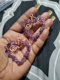 Image 5 of Copper Amethyst Heart Set
