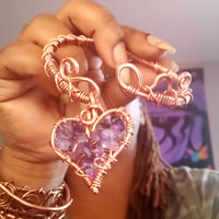 Image 3 of Copper Amethyst Heart Set