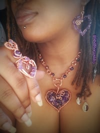 Image 1 of Copper Amethyst Heart Set