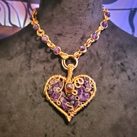 Image 4 of Copper Amethyst Heart Set