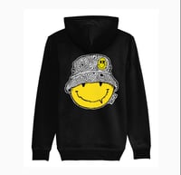 Image 1 of Smiley Doodle Bucket Hat Back Print Hoodie