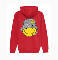 Image 2 of Smiley Doodle Bucket Hat Back Print Hoodie