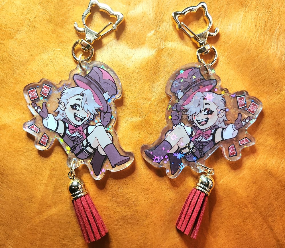 Image of Lyney Acrylic Tassel Keychain