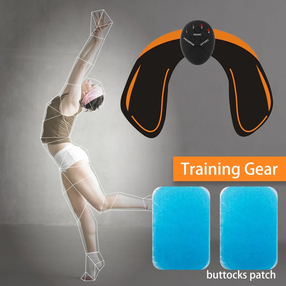 4 Pcs Gym Abdominal Muscle Stimulator Hip Trainer EMS Fitness Equipment