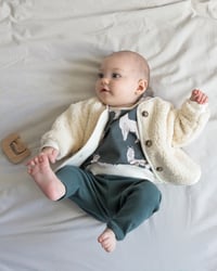 Image 7 of LEGGING ALMA côtelé vert profond | Coton biologique