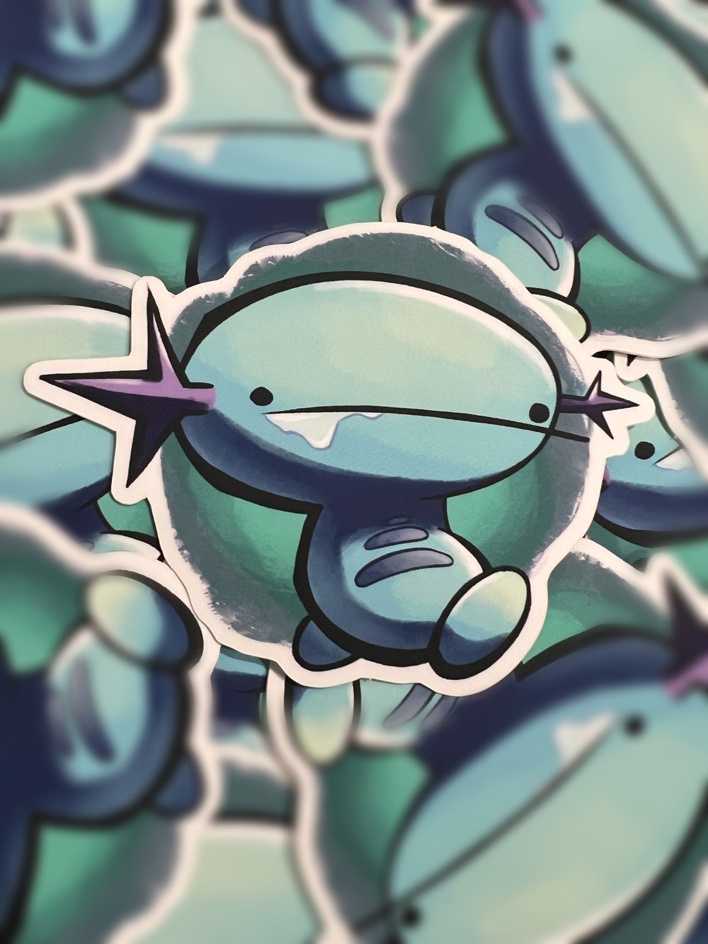 Image of Blue Baby Drooly Boy Sticker