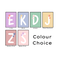 Image 5 of Initial Flower Personalised Print
