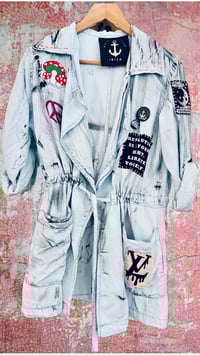 Image 1 of Parka ¥ unisex ¥ upCyclinG viLLaGe punK¥IbiZa ¥TrenChcoaT¥ festival