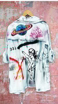 Image 2 of Parka ¥ unisex ¥ upCyclinG viLLaGe punK¥IbiZa ¥TrenChcoaT¥ festival