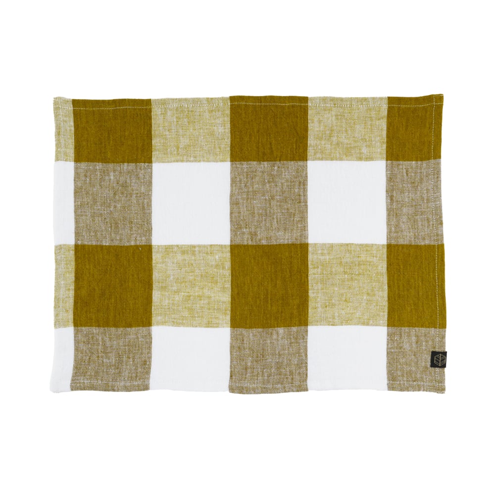 Image of  Nappe PALMA en lin lavé  Citrus 3 tailles