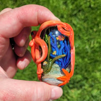 Image 3 of XXXXL. Coral Kraken and it's Coral Reef Garden - Flamework Glass Sculpture