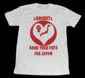 Image of xBRIGHTx charity tees designed by Amanda Rogers (white)