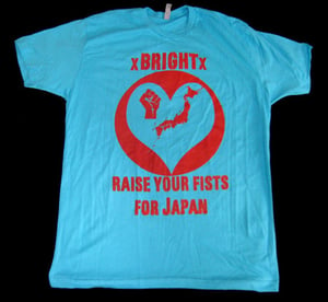 Image of xBRIGHTx charity tees designed by Amanda Rogers (blue)