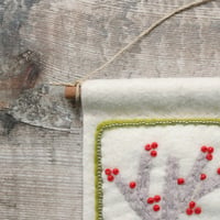 Image 4 of Berries and Moon | Miniature Felt Wall Hanging