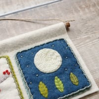 Image 3 of Berries and Moon | Miniature Felt Wall Hanging