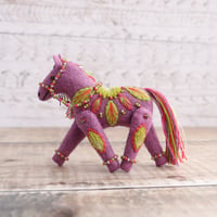 Image 4 of Claudia | Poseable Felt Horse Soft Sculpture