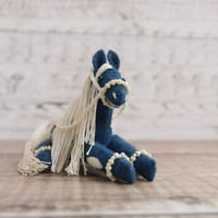 Image 2 of Luna the Moon Horse |Felt Horse Soft Sculpture