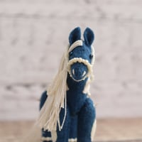 Image 1 of Luna the Moon Horse |Felt Horse Soft Sculpture