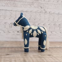 Image 4 of Luna the Moon Horse |Felt Horse Soft Sculpture