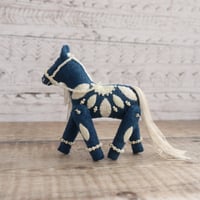 Image 5 of Luna the Moon Horse |Felt Horse Soft Sculpture