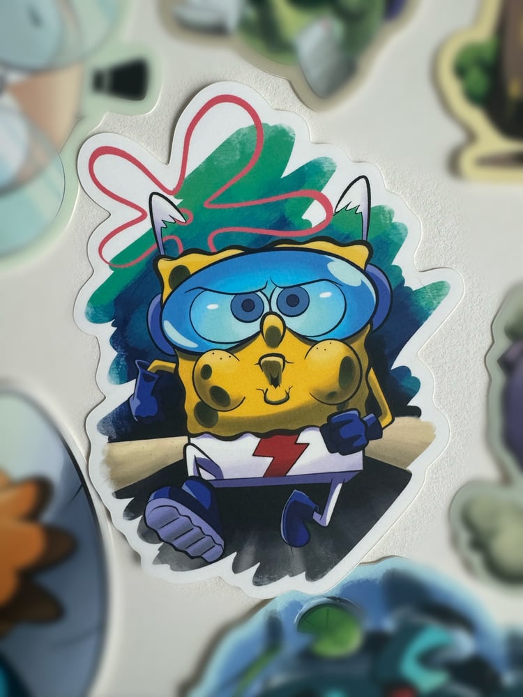 Image of Super Speedy Sponge Boy Sticker