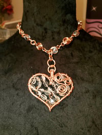 Clear Quartz Heart Necklace 