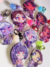Image 1 of BG3 Epoxy Rainbow Acrylic Charms 