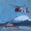 Coast Guard Hoist Oil Painting