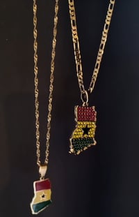 Image 1 of DIAMANTE GHANA MAP NECKLACE