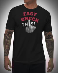 Image 1 of Men's Fitted Fact Black T-Shirt