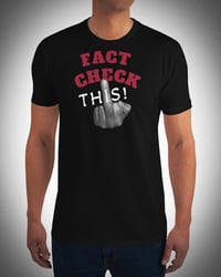 Image 3 of Men's Fitted Fact Black T-Shirt