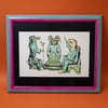 CUSTOM FRAME Lizard Commune Print