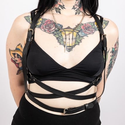 Image of Gothic Black Crossover Harness