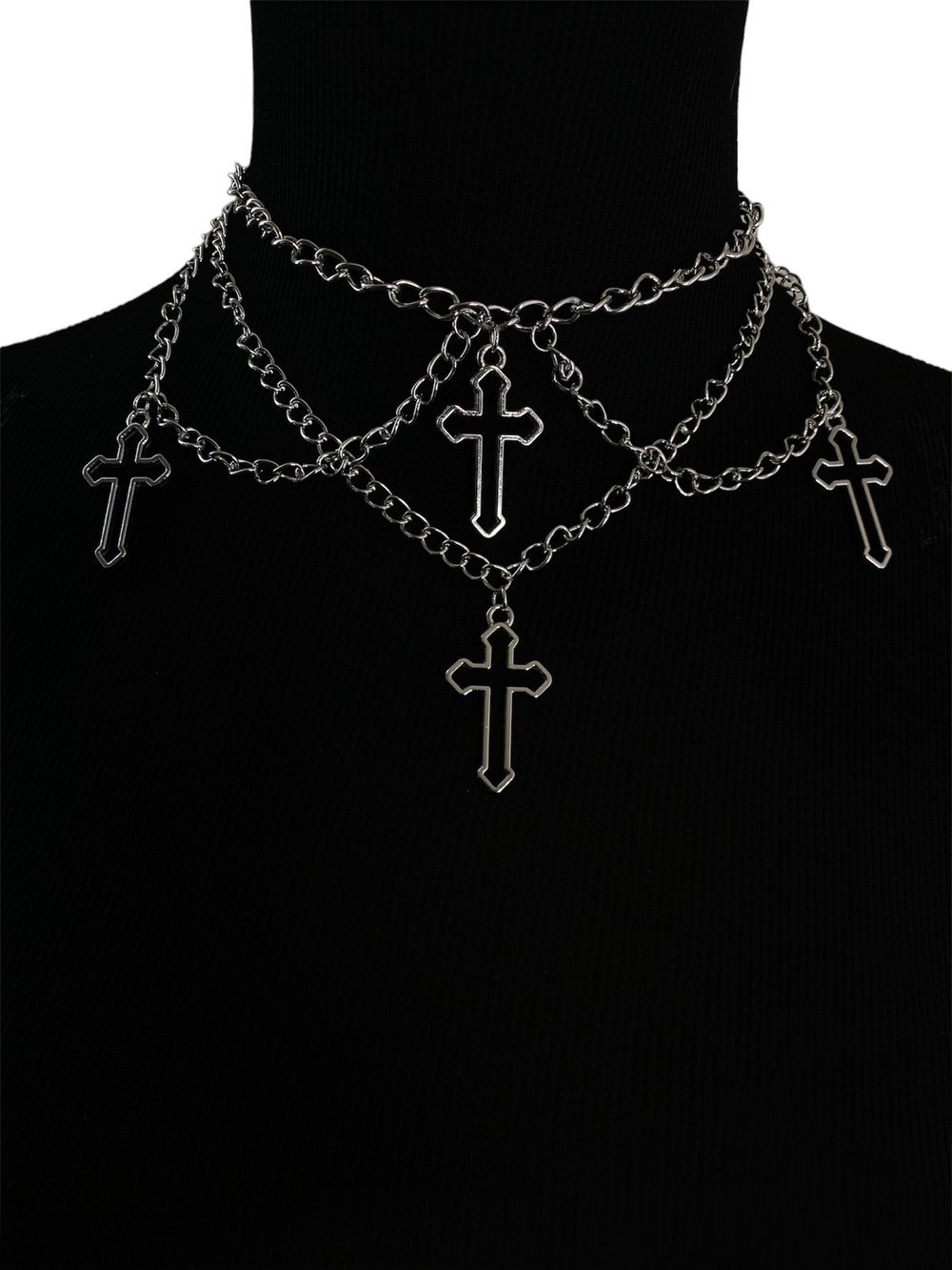 Image of Cross Multi Layer Necklace