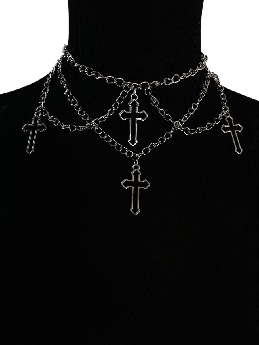 Image of Cross Multi Layer Necklace