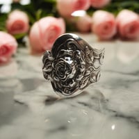 Image 1 of Antique Tea Rose Spoon Ring