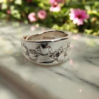 Image 2 of Lily of the Valley Art Nouveau Silver Spoon Ring