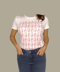 Image 1 of T-shirt Melanziana pattern - Donna - Bianca