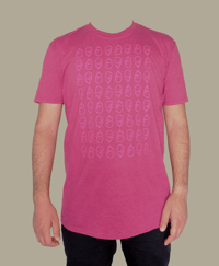 Image 1 of T-shirt Melanziana pattern - Uomo - Magenta Melange/Rosa